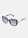 Guess Factory Rounded Square Sunglasses In Black