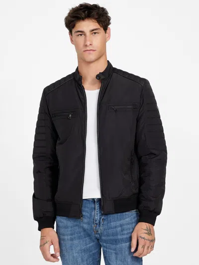 Guess Factory Rowan Padded Moto Jacket In Black