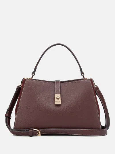 Guess Factory Rudie Satchel In Brown