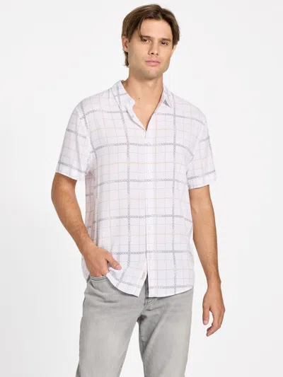 Guess Factory Rue Chain Logo Shirt In White
