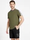 Guess Factory Ryatt Jacquard Tee In Green