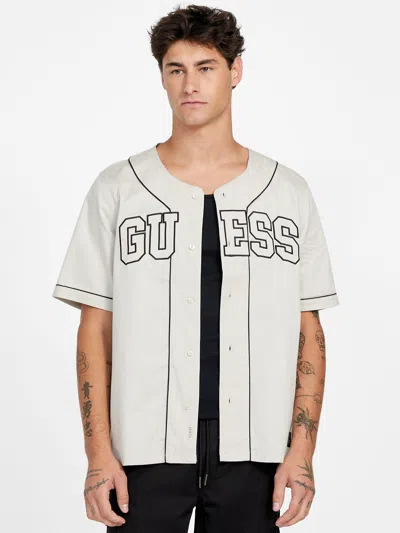 Guess Factory Ryder Woven Button-down Shirt In White