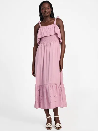 Guess Factory Sabrina Eyelet Maxi Dress In Multi