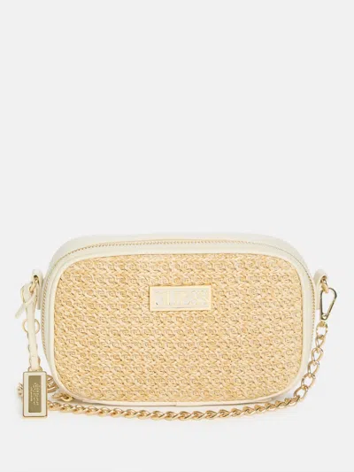 Guess Factory Sabrina Mini Camera Crossbody In White