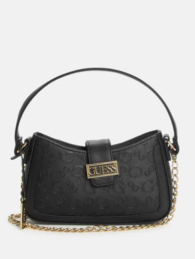 Guess Factory Sabrina Mini Shoulder Bag In Black