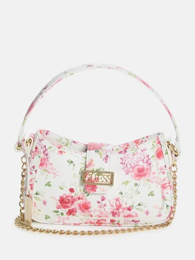 Guess Factory Sabrina Mini Shoulder Bag In Purple
