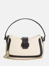 Guess Factory Sabrina Mini Shoulder Bag In White