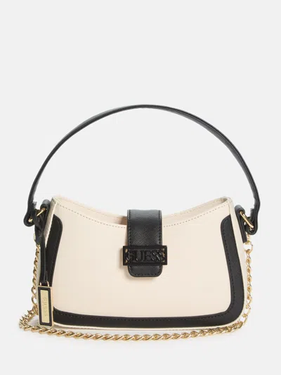 Guess Factory Sabrina Mini Shoulder Bag In White