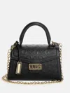 Guess Factory Sabrina Top-handle Mini Bag In Black