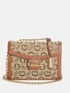 Guess Factory Sabrina Wallet On A String In Brown