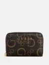 Guess Factory Saffron Logo Zip Wallet In White