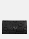 Guess Factory Saffron Slim Clutch Wallet In Grey
