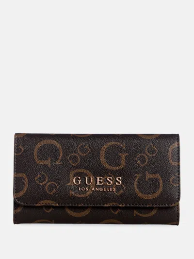 Guess Factory Saffron Slim Clutch Wallet In White