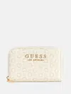 Guess Factory Saffron Small Logo Zip Wallet In White
