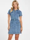 Guess Factory Sage Denim Dress In Blue