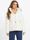 Guess Factory Sally Belted Real-down Jacket In Multi