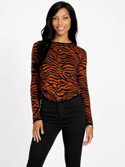 Guess Factory Sami Sweater Top In Orange