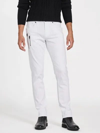 Guess Factory Samuel Zip Skinny Jeans In White