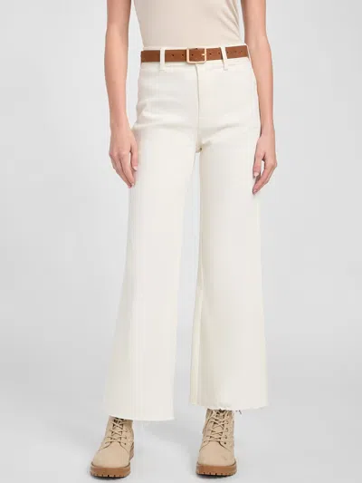 Guess Factory Sandie Denim Wide Leg Pants In White