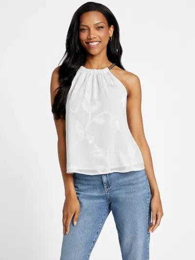 Guess Factory Sandie Sleeveless Top In White