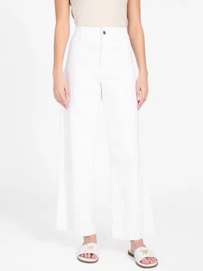Guess Factory Sandra White High-rise Wide Leg Jeans