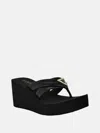 Guess Factory Sarlow Logo Platform Sandals In Black
