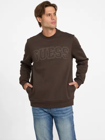 Guess Factory Saul Logo Crewneck Pullover In Multi