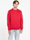 Guess Factory Saul Logo Crewneck Pullover In Red