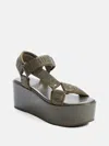 Guess Factory Saylir Platform Wedge Sandals In Multi
