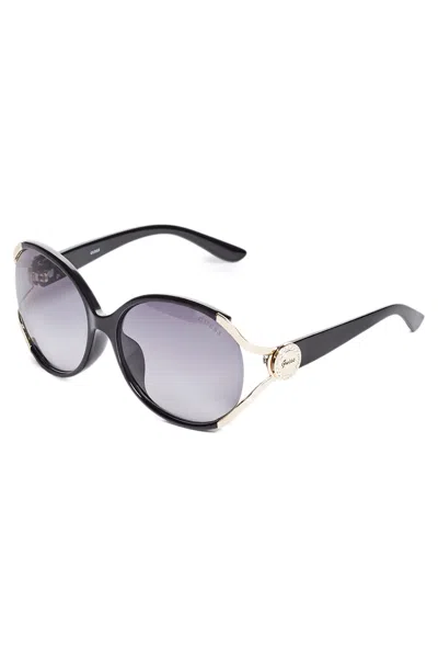 Guess Factory Script Logo Plastic Sunglasses In Black