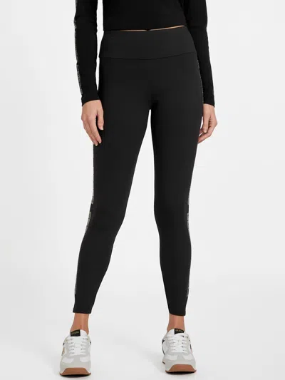 Guess Factory Selene Logo Leggings In Black