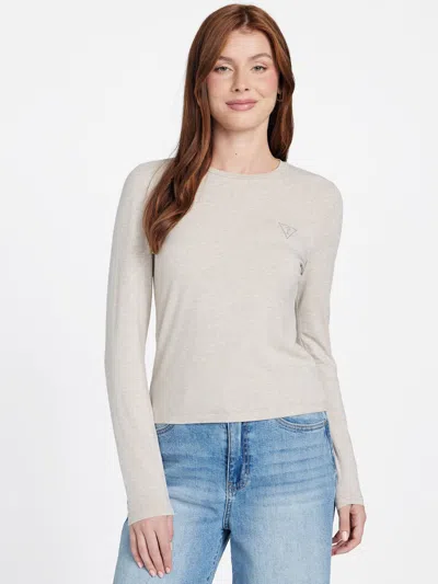 Guess Factory Selene Logo Long-sleeve Tee In White