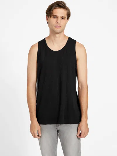Guess Factory Seth Pointelle Tank In Black
