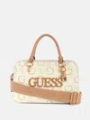 Guess Factory Shaela Logo Satchel In White