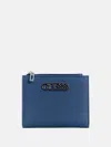 Guess Factory Shaela Small Snap Wallet In Blue