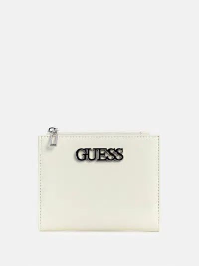 Guess Factory Shaela Small Snap Wallet In White