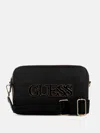 Guess Factory Shaela Top Zip Crossbody In Black
