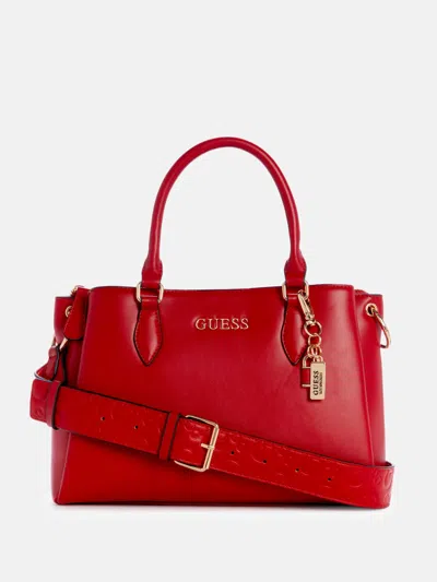 Guess Factory Shenandoah Satchel In Red
