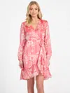 Guess Factory Sidel Printed Wrap Dress In Multi