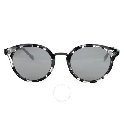 Guess Factory Silver Mirror Round Ladies Sunglasses Gf0305 56u 51 In Black