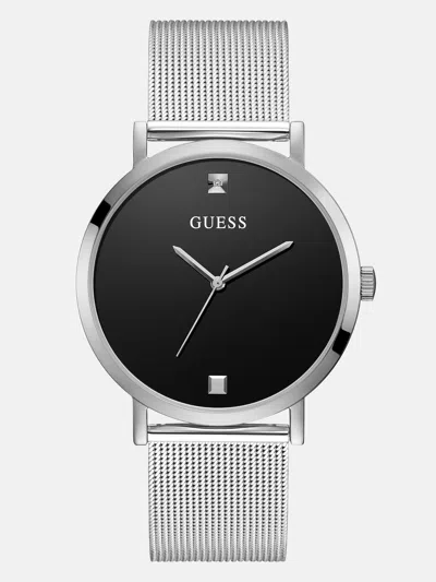 Guess Factory Silver-tone Analog Mesh Watch In Metallic