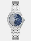 Guess Factory Silver-tone Analog Watch In Silver