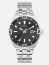 Guess Factory Silver-tone Analog Watch In Multi