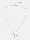 Guess Factory Silver-tone Butterfly Charm Necklace In Silver