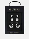 Guess Factory Silver-tone Earrings Box Set - 3 Pairs In Silver