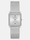 Guess Factory Silver-tone Mesh Analog Watch In Silver