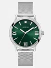 Guess Factory Silver-tone Mesh Analog Watch In Silver