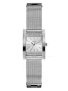Guess Factory Silver-tone Mesh Analog Watch In Multi