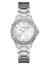 Guess Factory Silver-tone Watch In Metallic