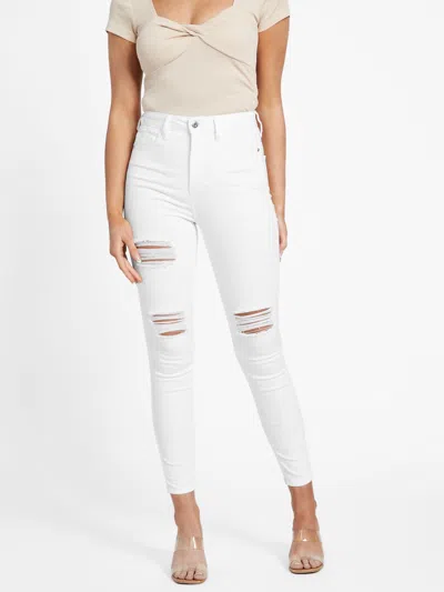 Guess Factory Simmone High-rise Destroyed Skinny Jeans In White